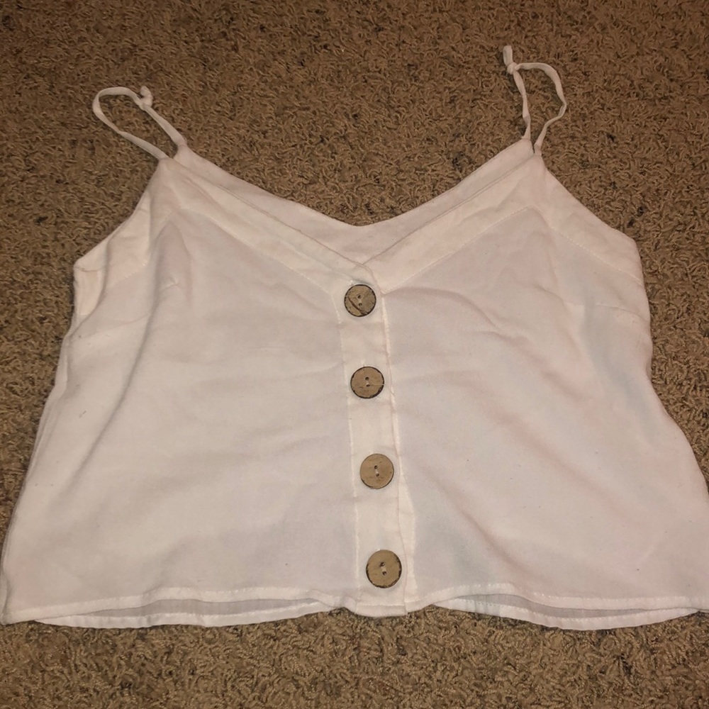 white button tank top